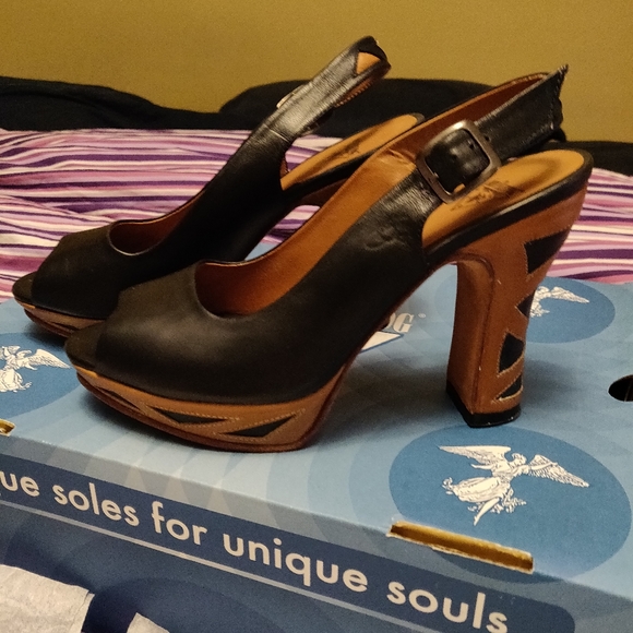 John Fluevog Miracles Platform Bunford Open Toe 7 - Picture 4 of 8